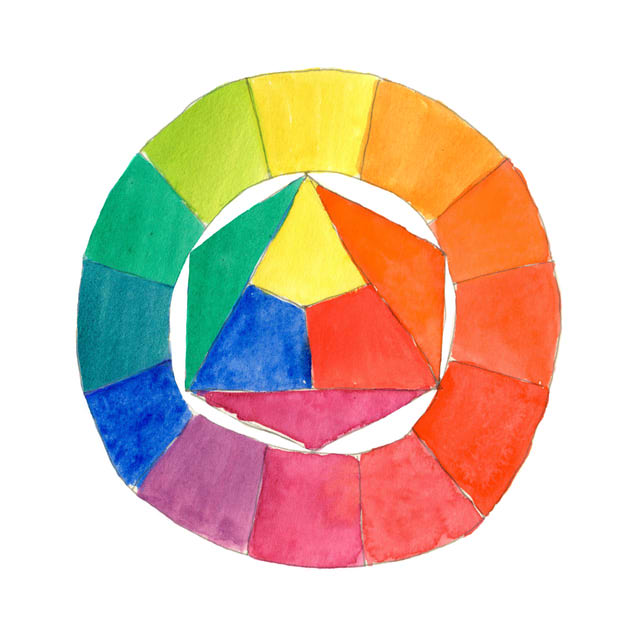 A 6-color palette. (Pigments: PY150, PO73, PR254, PR122, PB29, PG7.)