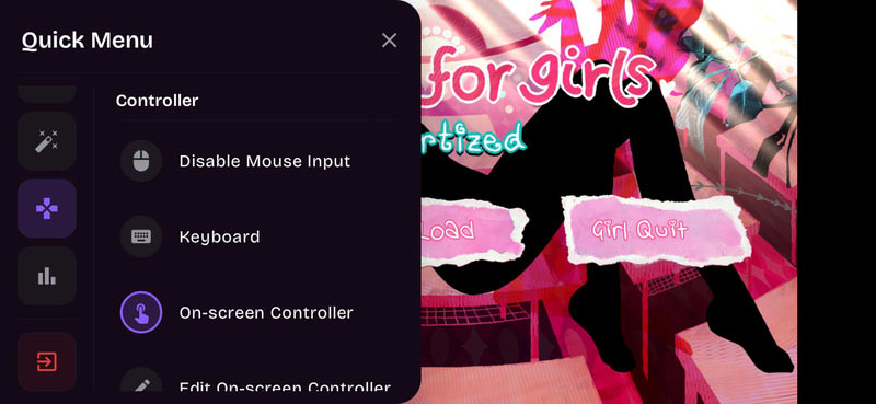 GameNative's input menu.